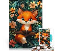 jigsaw 1000 pieces for teenagers Cute Fox in Torpical Forest Lernspiele Angebot als Geschenk für die ganze Familie75x50cm