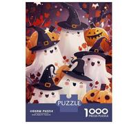 Jigsaw 1000 Pieces for Teenagers Cute Halloween Ghosts Puzzles for Adults Hands-on Game Enhance Memory Birthday And Unique Gifts 70x50cm/1000pcs