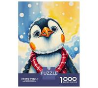 Jigsaw 1000 Pieces for Teenagers Cute Penguin in Winter Puzzles for Adults Fun Games Stress Reliever Unique Gifts for Birthday And Christmas 52x38cm/1000pcs