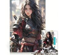 Jigsaw 1000 Pieces for Teenagers Cute Samurai Assassin Maid, Relaxing Games, Difficult Challenge, Artists' Collection, Fine Arts 38x26cm