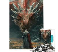 Jigsaw 1000 Pieces for Teenagers Dangerous Fire Dragon for Birthday, Chrismas Improve Memory Impossible Game Suitable for People Aged 14 And Above (38x26cm)