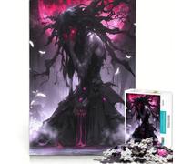 Jigsaw 1000 Pieces for Teenagers Dark Figure with Red Eyes, Educational Game, Fun at Home Activities, Enhance Love between Couples 38x52cm