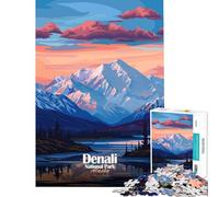 Jigsaw 1000 Pieces for Teenagers Denali National Park Alaska Landscape for Educational Game Challenge Toy Relax Games Analysis And Logic Great Gifts And Toys (Size 50x75cm)