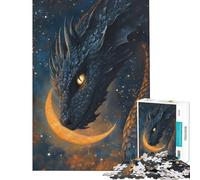 Jigsaw 1000 Pieces for Teenagers Dragon Cosmic Fun Activities at Home Pattern Assembly Educational Game for 14+ Puzzle Game Offered (50x75cm)