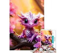 Jigsaw 1000 Pieces for Teenagers Dragons Cherry Bloom Educational Game Learning Educational Toys Art Work Gifts Precision Cutting (Size 38x26cm)