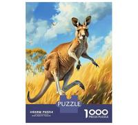 Jigsaw 1000 Pieces for Teenagers Dynamic Kangaroo Puzzles for Adults Fun Games Stress Reliever Unique Gifts for Birthday And Christmas 38x26cm/1000pcs