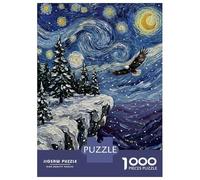 Jigsaw 1000 Pieces for Teenagers Eagle Flying Over Snowy Landscape Puzzle for Adults Relaxing Games Presents for Women for Is Ideal As A Gift 38x26cm/1000pcs