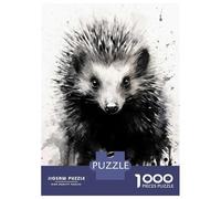 Jigsaw 1000 Pieces for Teenagers Echidna Beauty Black Ink Jigsaws for Adults Brain Teaser Game Pattern Assembly Birthday And Unique Gifts 70x50cm/1000pcs