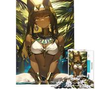 Jigsaw 1000 Pieces for Teenagers Egyptian Goddess Anime GamingAnime Girl Educational Game Learning Educational Toys Art Work Gifts Precision Cutting (Size 50x75cm)
