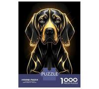Jigsaw 1000 Pieces for Teenagers Elegant Black And Gold Dog Portrait Jigsaw for Adults Hands-on Game Difficult Challenge Difficult And Challenge 70x50cm/1000pcs