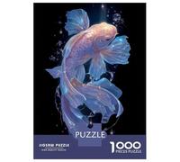 Jigsaw 1000 Pieces for Teenagers Elegant Goldfish in Water with Bubbles Jigsaws for Adults Brain Teaser Game Pattern Assembly Birthday And Unique Gifts 38x26cm/1000pcs