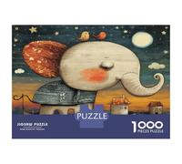 Jigsaw 1000 Pieces for Teenagers Elephant Boat Night Sky Puzzles for Adults Hands-on Game Enhance Memory Birthday And Unique Gifts 52x38cm/1000pcs