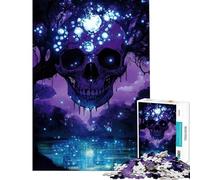 Jigsaw 1000 Pieces for Teenagers Enigmatic Skull in The Mystic Forest for Birthday, Chrismas Improve Memory Impossible Game Suitable for People Aged 14 And Above (38x52cm)