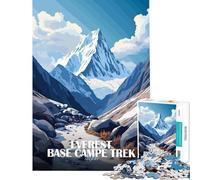 Jigsaw 1000 Pieces for Teenagers Everest Base Camp Trek Nepal Educational Game Learning Educational Toys Art Work Gifts Precision Cutting (Size 38x26cm)