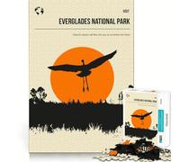 Jigsaw 1000 Pieces for Teenagers Everglades National Park Exact Edge Art Smart Mind Activity Cozy Time Game Birthday Art Gift (38x26cm)
