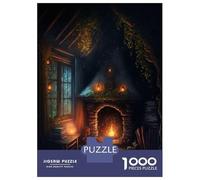 Jigsaw 1000 Pieces for Teenagers Fairy House Fireplace Jigsaws for Adults Brain Teaser Game Pattern Assembly Birthday And Unique Gifts 70x50cm/1000pcs