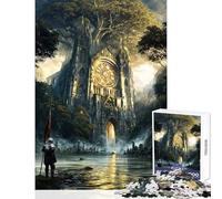 Jigsaw 1000 Pieces for Teenagers Fallen Sanctum of The Cursed Valley Relax Games Difficult Challenge Anti-Stress Toys with Fully Interlocking Randomly Shaped Pieces (50x75cm)