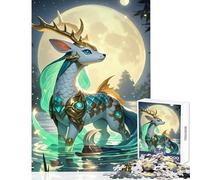 Jigsaw 1000 Pieces for Teenagers Fantasy Deer Creature Water Puzzles for Teenagers Difficult Hard for Birthday, Chrismas for Is Ideal As A Gifts (38x52cm)