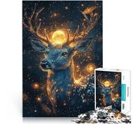 jigsaw 1000 pieces for teenagers Fantasy Soul Deer Fun Games 38x52cm is ideal as a gift for the whole family for for Age 14