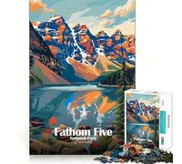 Jigsaw 1000 Pieces for Teenagers Fathom Five National Park Canada Precise Cut Art Smart Brain Toy Relax Play Time Birthday Activity (38x52cm)