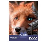 Jigsaw 1000 Pieces for Teenagers Feather Fox Teenager Puzzles Hands-on Game Perfect Decoration for Is Ideal As A Gift 70x50cm/1000pcs