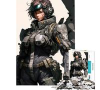 Jigsaw 1000 Pieces for Teenagers Female Cyborg Soldier Challenging To Complete Perfect Decoration Anti-Stress Toys for And from 14 Years And over (38X52CM)
