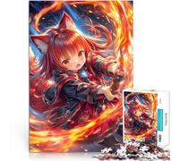 jigsaw 1000 pieces for teenagers Fire Mage Anime Girl Waifu Handgeschwindigkeitswettbewerb Eltern-Kind-Interaktion38x26cm