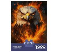 Jigsaw 1000 Pieces for Teenagers Flaming Eagle Majesty -5 Jigsaws for Adults Brain Teaser Game Pattern Assembly Birthday And Unique Gifts 70x50cm/1000pcs