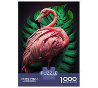 Jigsaw 1000 Pieces for Teenagers Flamingo Generative AI Teenager Puzzles Hands-on Game Perfect Decoration for Is Ideal As A Gift 52x38cm/1000pcs