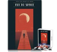 Jigsaw 1000 Pieces for Teenagers Fly to Space Astronaut Unique Challenge Game Precision Cutting Educational Toy Size 50x75cm