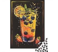 Jigsaw 1000 Pieces for Teenagers Fruit Infused Cocktail Art Print Puzzle for Adults Toy Wall Decor But Fun And Humorous Unique Gifts for Birthday And Christmas 38x26cm/1000pcs