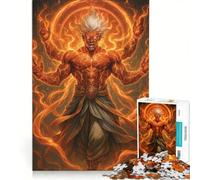 Jigsaw 1000 Pieces for Teenagers Furious Fire God Multiple Arms, Educational Games, Hand Speed Race, Artists' Collection, Fine Arts 50x75cm