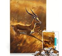 Jigsaw 1000 Pieces for Teenagers Gazelles Leap, Practical Game, Staycation Kill Time, Unique Gifts for Birthday And Christmas 50x75cm