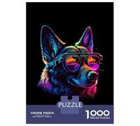 Jigsaw 1000 Pieces for Teenagers German Shepherd Puzzles for Adults Fun Games Stress Reliever Unique Gifts for Birthday And Christmas 70x50cm/1000pcs