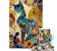 Jigsaw 1000 Pieces for Teenagers Gilded Cat Whiskers Puzzle for Adults Toy Wall Decor Enhance Memory Birthday And Unique Gifts (size 50x75cm)
