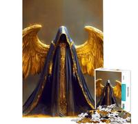 Jigsaw 1000 Pieces for Teenagers Golden Dark Angel Vampire Brain Intelligence Challenge Addictive Toys Relaxing Games Wall Art Great Gifts And Toys (Size 38x52cm)