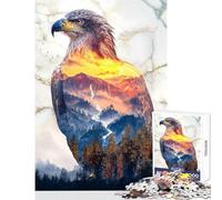 Jigsaw 1000 Pieces for Teenagers Golden Eagle's Sunset Realm Toy Wall Decor Great Gift for Games Relax Games Difficult And Challenge (Size 50x75cm)