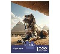 Jigsaw 1000 Pieces for Teenagers Golden Egyptian Sphinx Statue-1 Puzzle for Adults Toy Wall Decor But Fun And Humorous Unique Gifts for Birthday And Christmas 70x50cm/1000pcs