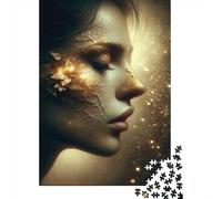 Jigsaw 1000 Pieces for Teenagers Golden Face Art Print Teenager Puzzles Family Games Difficult Challenge Birthday And Unique Gifts 38x26cm/1000pcs