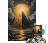 Jigsaw 1000 Pieces for Teenagers Golden Pyramids in The Sky for Birthday, Chrismas Improve Memory Impossible Game Suitable for People Aged 14 And Above (50x75cm)