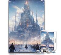 Jigsaw 1000 Pieces for Teenagers Gothic Frost Citadel Relaxing Gentle Leisure Pursuit Fine Smooth Cut Craft Toy Size 38x26cm