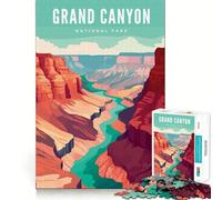Jigsaw 1000 Pieces for Teenagers Grand Canyon National Park Exact Edge Art Smart Mind Activity Cozy Time Game Birthday Art Gift (38x26cm)
