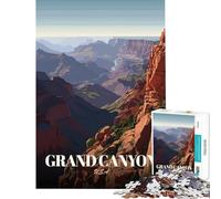 Jigsaw 1000 Pieces for Teenagers Grand Canyon USA Travel Poster Educational Game Learning Educational Toys Art Work Gifts Precision Cutting (Size 50x75cm)