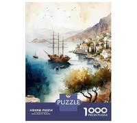 Jigsaw 1000 Pieces for Teenagers Gr oast with Ships Jigsaws for Adults Brain Teaser Game Pattern Assembly Birthday And Unique Gifts 38x26cm/1000pcs