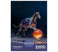 Jigsaw 1000 Pieces for Teenagers Greyhound Basketball Player Digital Art Puzzle for Adults Relaxing Games Presents for Women for Is Ideal As A Gift 70x50cm/1000pcs