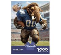 Jigsaw 1000 Pieces for Teenagers Gridiron Mammoth Football Adult Jigsaw Puzzle DIY Toys Difficult Hard Unique Gifts for Birthday And Christmas 38x26cm/1000pcs