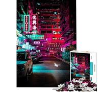 Jigsaw 1000 Pieces for Teenagers Hong Kong Jigsaw for Adults Hands-on Game Home Decoration Parent-child Interaction (Size 38x26cm)