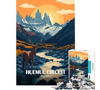 Jigsaw 1000 Pieces for Teenagers Huemul Circuit Argentina Landscape Poster Educational Game Learning Educational Toys Art Work Gifts Precision Cutting (Size 50x75cm)