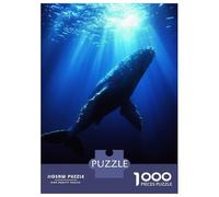 Jigsaw 1000 Pieces for Teenagers Humpback Whale Swimming in Blue Ocean Puzzle for Adults Relaxing Games Presents for Women for Is Ideal As A Gift 70x50cm/1000pcs