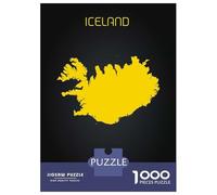 Jigsaw 1000 Pieces for Teenagers Iceland Map Adult Jigsaw Puzzle Family Game Analysis And Logic Parent-child Interaction 52x38cm/1000pcs